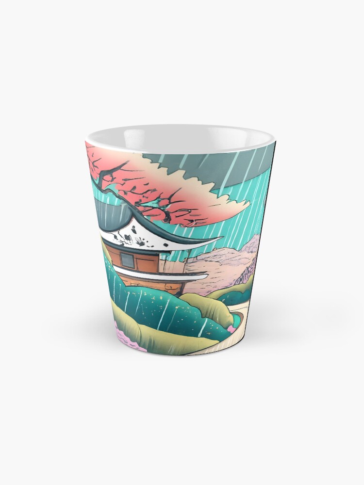 Thumbnail 2 of 4, Coffee Mug, Old abandoned Traditional Japanese house Minka Drawing designed and sold by Patricks-Art.