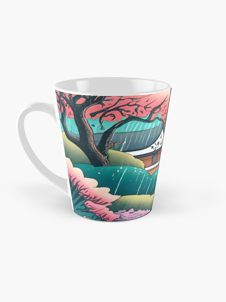 Thumbnail 3 of 4, Coffee Mug, Old abandoned Traditional Japanese house Minka Drawing designed and sold by Patricks-Art.