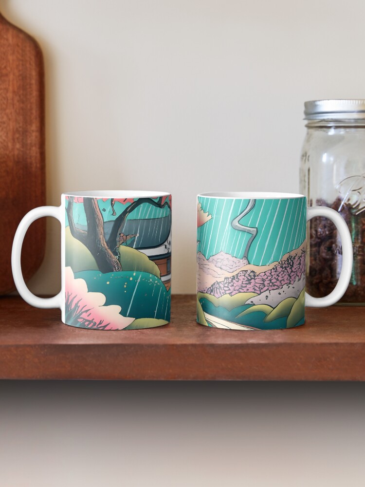Thumbnail 2 of 6, Coffee Mug, Old abandoned Traditional Japanese house Minka Drawing designed and sold by Patricks-Art.
