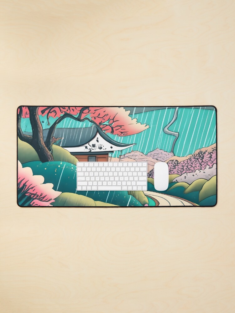 Thumbnail 1 of 5, Mouse Pad, Old abandoned Traditional Japanese house Minka Drawing designed and sold by Patricks-Art.