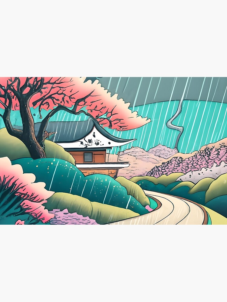 Thumbnail 4 of 4, Zipper Pouch, Old abandoned Traditional Japanese house Minka Drawing designed and sold by Patricks-Art.