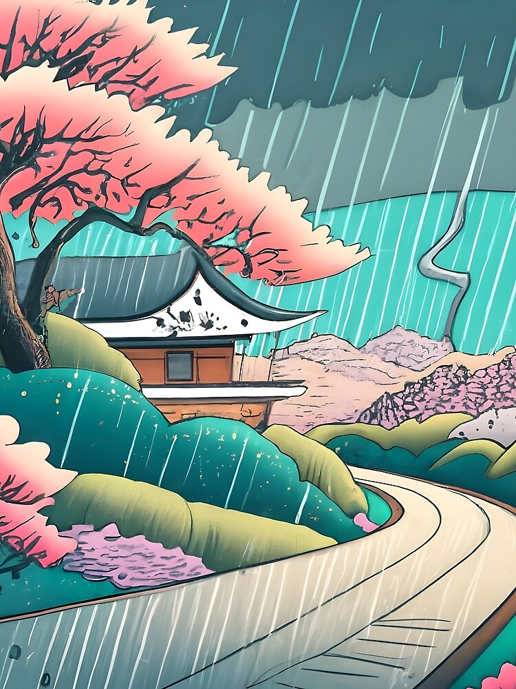 Thumbnail 5 of 5, Graphic T-Shirt, Old abandoned Traditional Japanese house Minka Drawing designed and sold by Patricks-Art.