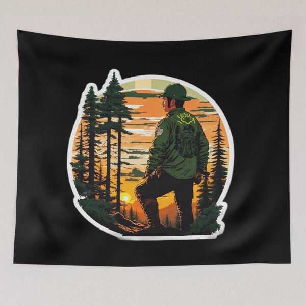 Item preview, Coniferous Forest Sunset -Forester Gift designed and sold by Ridiculam Toga.