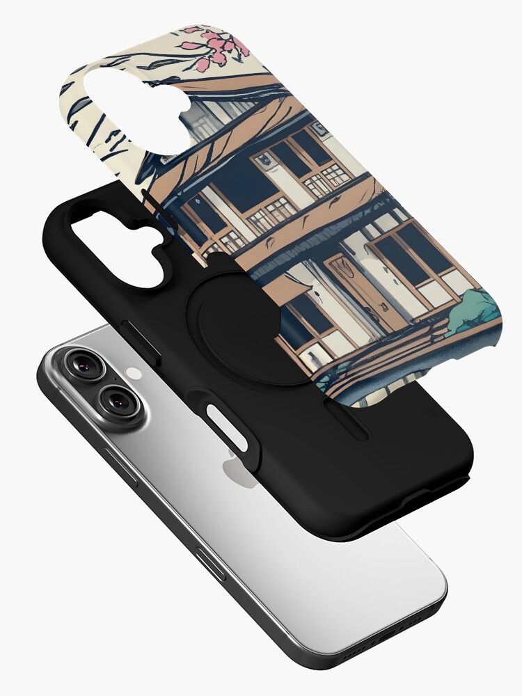 Thumbnail 2 of 4, iPhone Case, Old abandoned Traditional Japanese house Minka Drawing designed and sold by Patricks-Art.