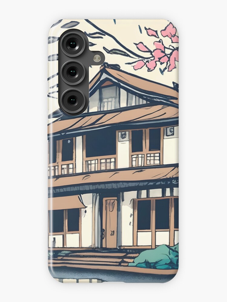 Thumbnail 1 of 4, Samsung Galaxy Phone Case, Old abandoned Traditional Japanese house Minka Drawing designed and sold by Patricks-Art.