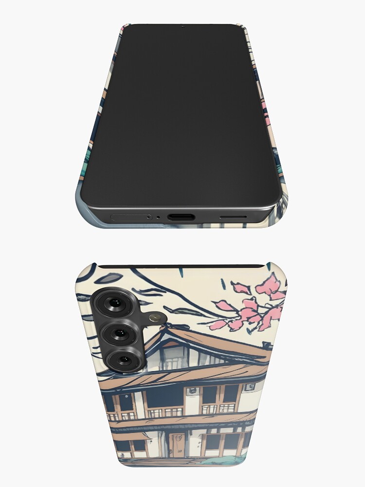 Thumbnail 3 of 4, Samsung Galaxy Phone Case, Old abandoned Traditional Japanese house Minka Drawing designed and sold by Patricks-Art.