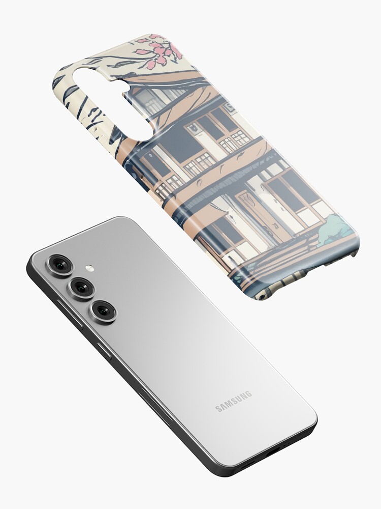 Thumbnail 2 of 4, Samsung Galaxy Phone Case, Old abandoned Traditional Japanese house Minka Drawing designed and sold by Patricks-Art.