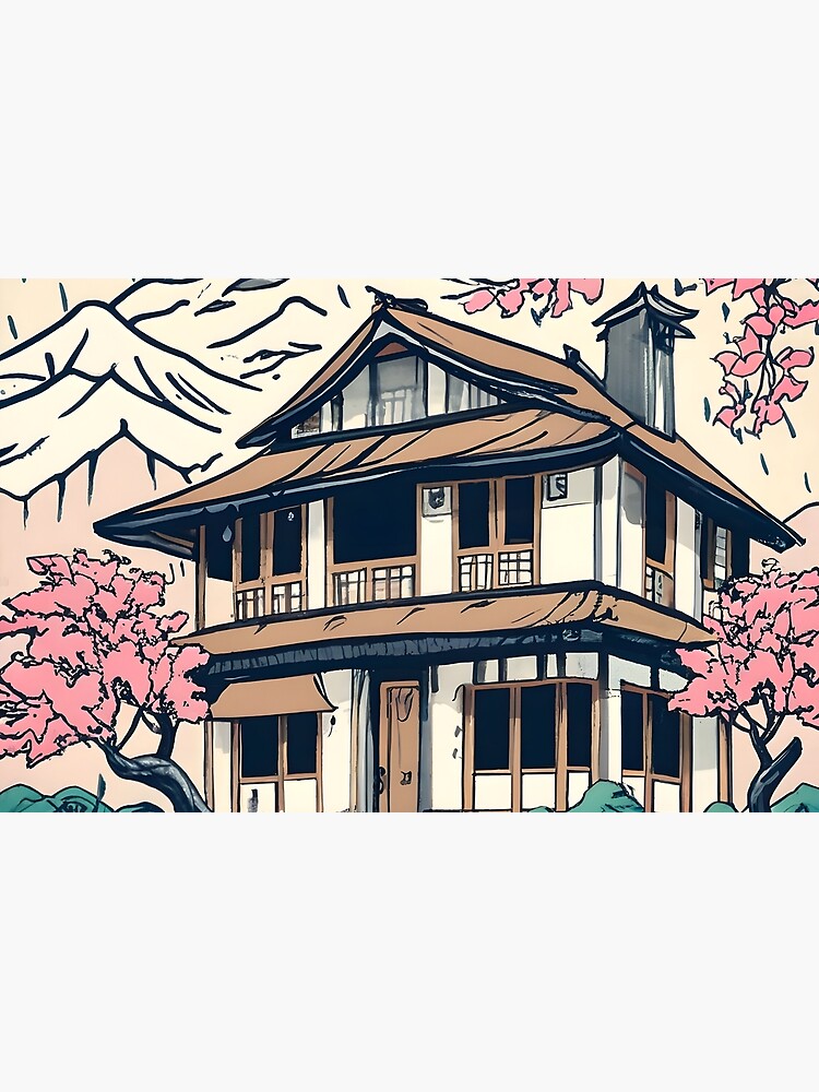 Thumbnail 2 of 2, Laptop Skin, Old abandoned Traditional Japanese house Minka Drawing designed and sold by Patricks-Art.