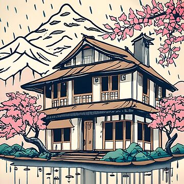 Artwork thumbnail, Old abandoned Traditional Japanese house Minka Drawing by Patricks-Art