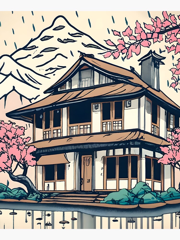 Thumbnail 5 of 5, Tote Bag, Old abandoned Traditional Japanese house Minka Drawing designed and sold by Patricks-Art.