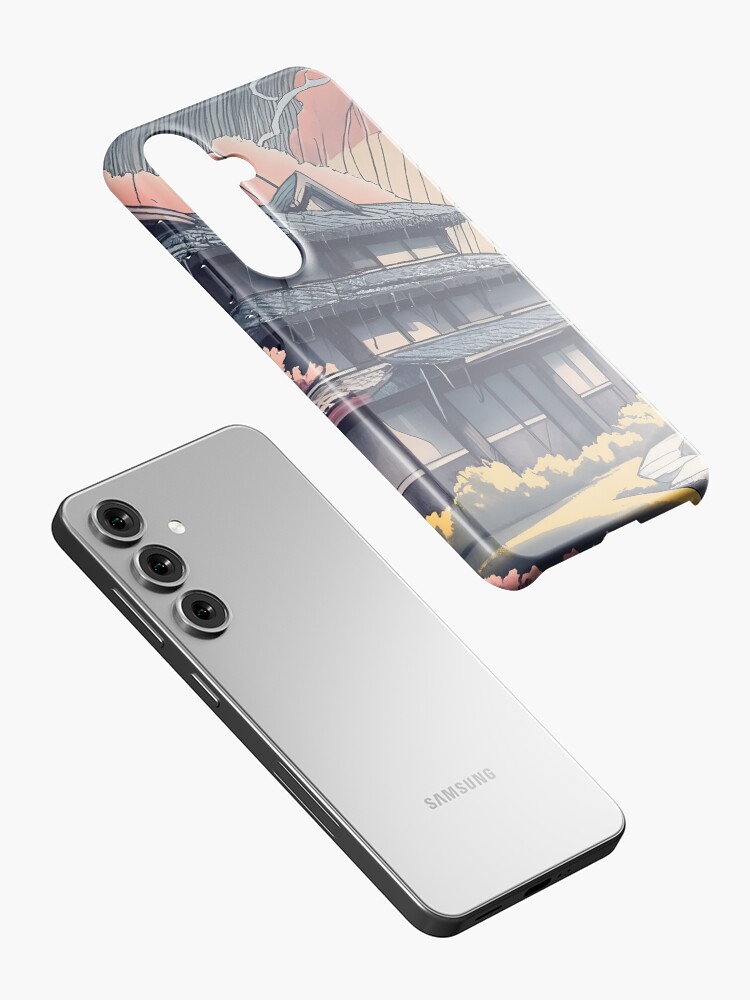 Thumbnail 2 of 4, Samsung Galaxy Phone Case, Old abandoned Traditional Japanese house Minka, minimalistic ink drawing style designed and sold by Patricks-Art.