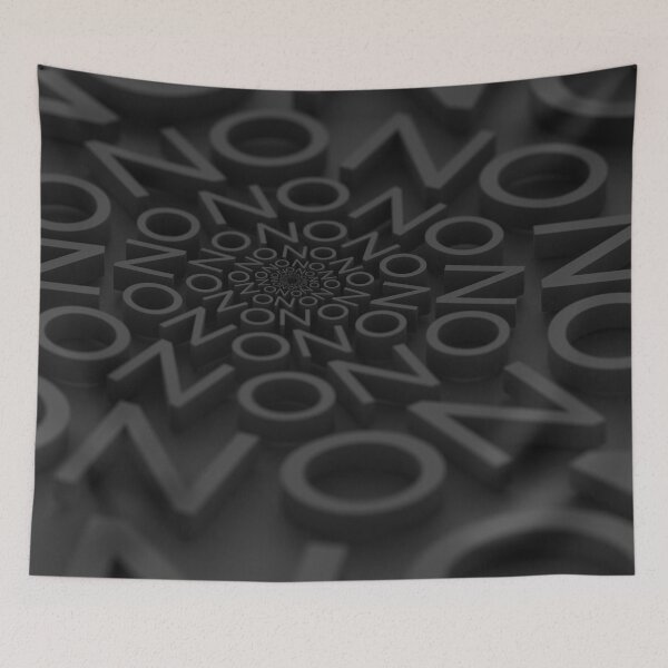 Item preview, No No No – typographic design with 3D look designed and sold by lathspell.