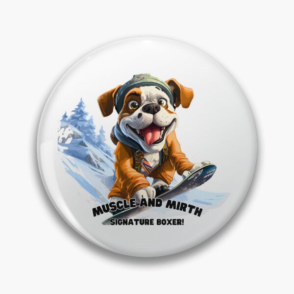 Item preview, Boxer's Winter Rush: camiseta de esquí alpino designed and sold by Moisky Art.