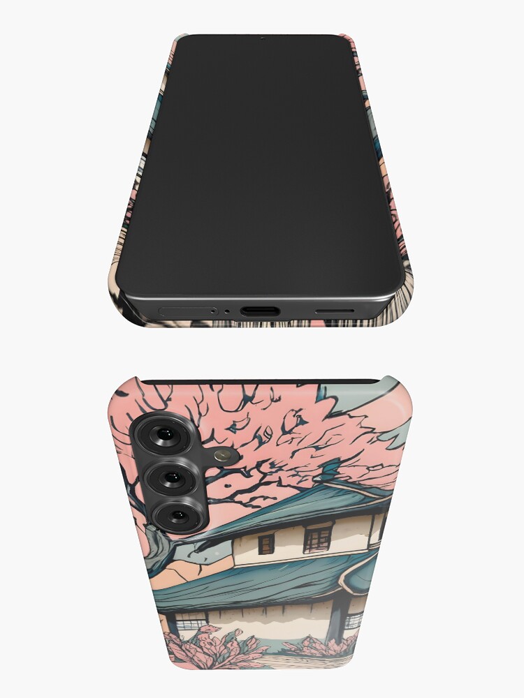 Thumbnail 3 of 4, Samsung Galaxy Phone Case, Old abandoned Traditional Japanese house Minka Drawing designed and sold by Patricks-Art.