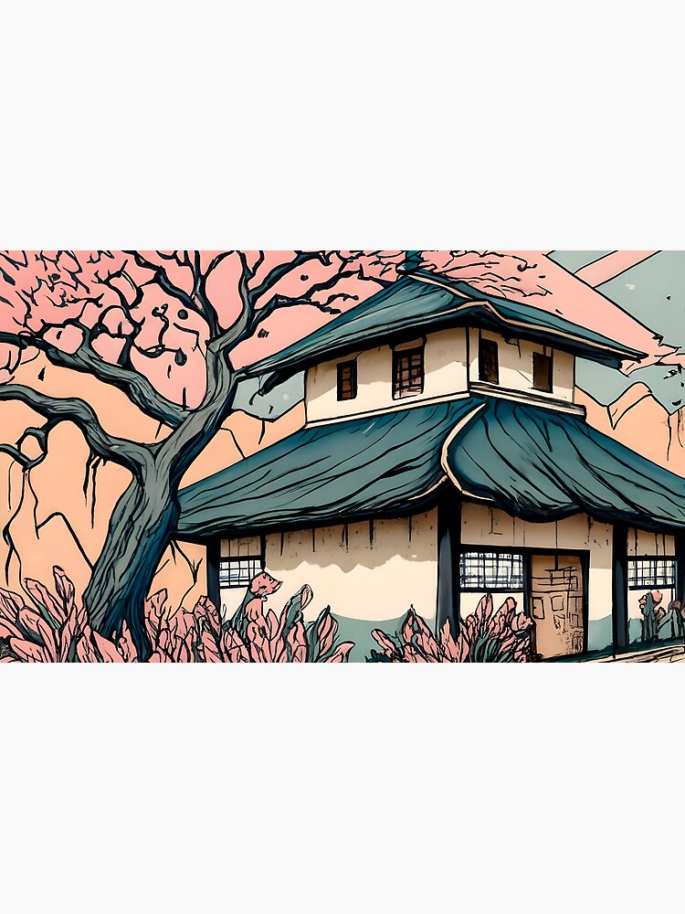 Thumbnail 4 of 4, Coffee Mug, Old abandoned Traditional Japanese house Minka Drawing designed and sold by Patricks-Art.