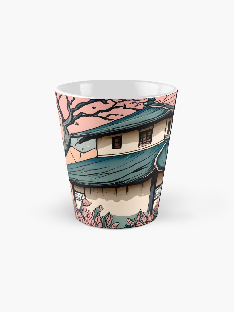 Thumbnail 2 of 4, Coffee Mug, Old abandoned Traditional Japanese house Minka Drawing designed and sold by Patricks-Art.