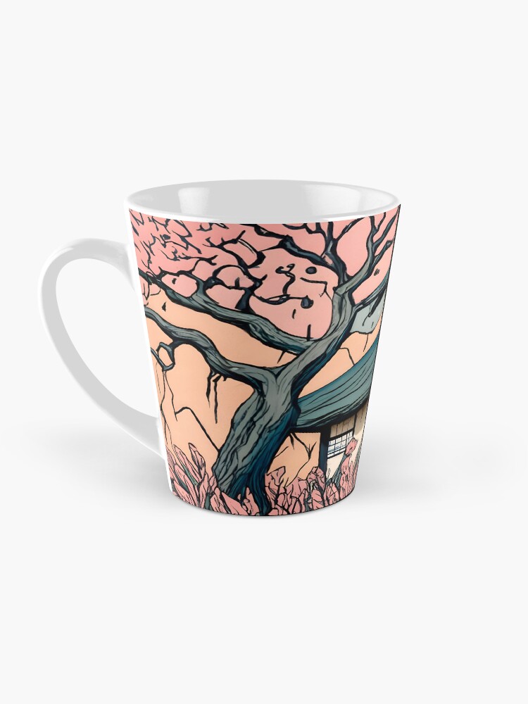Thumbnail 3 of 4, Coffee Mug, Old abandoned Traditional Japanese house Minka Drawing designed and sold by Patricks-Art.