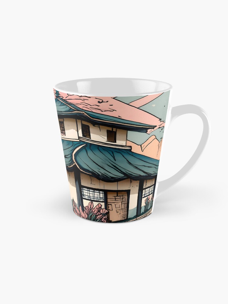 Thumbnail 1 of 4, Coffee Mug, Old abandoned Traditional Japanese house Minka Drawing designed and sold by Patricks-Art.