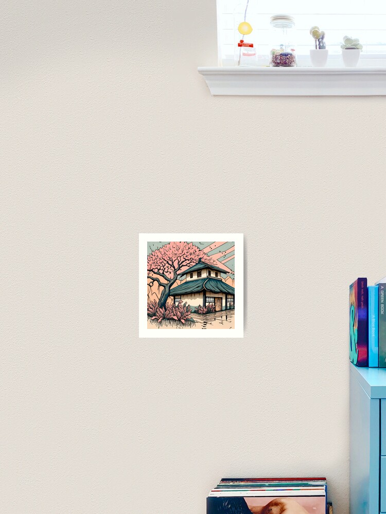 Thumbnail 2 of 3, Art Print, Old abandoned Traditional Japanese house Minka Drawing designed and sold by Patricks-Art.