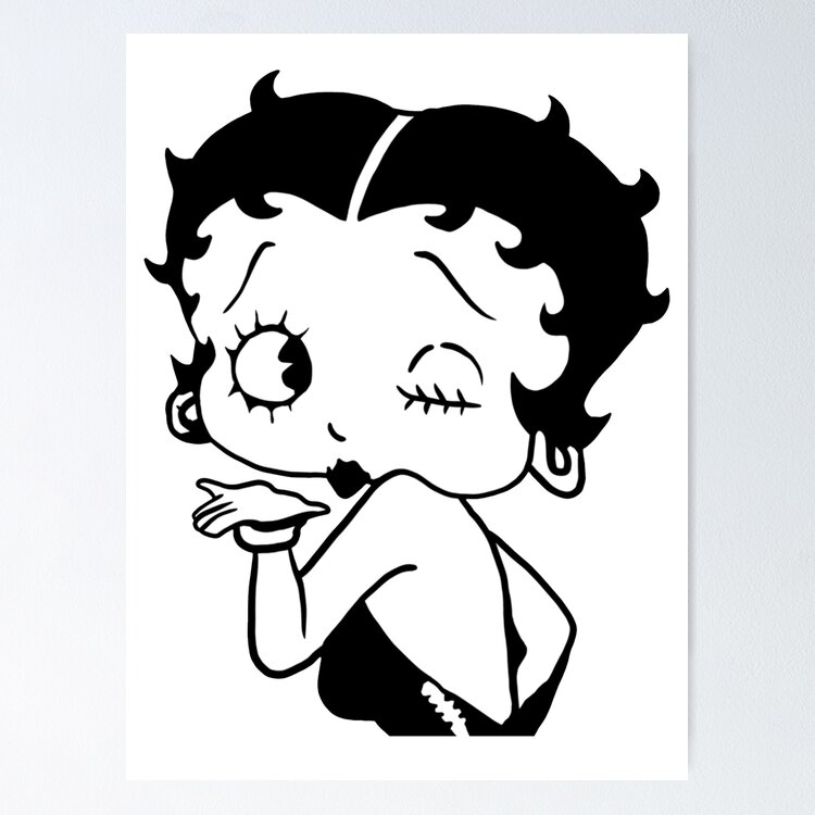 Betty B&W Sticker