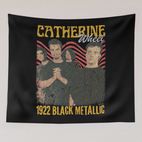 Item preview, cáthérìné band whéél Vintage 1992  1922 Black Metallic Original Fan Design Artwork designed and sold by ArtChicDust.
