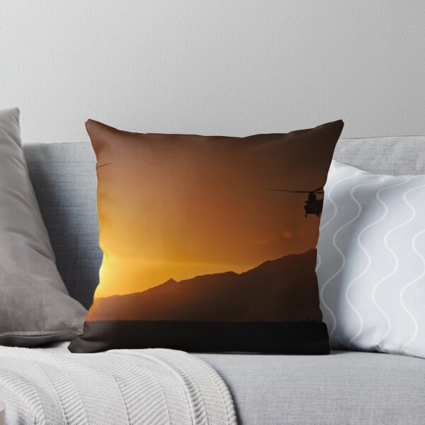 Item preview, Chinook Helicopters lifting off as the sun sets / Military Print Photo designed and sold by Very Peculiar.