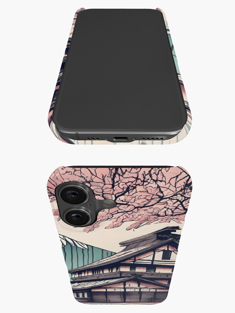 Thumbnail 3 of 4, iPhone Case, Old abandoned Traditional Japanese house Minka Drawing designed and sold by Patricks-Art.