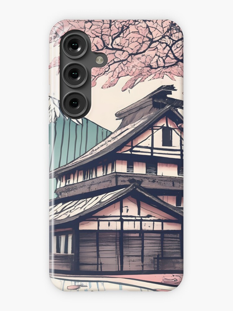 Thumbnail 1 of 4, Samsung Galaxy Phone Case, Old abandoned Traditional Japanese house Minka Drawing designed and sold by Patricks-Art.