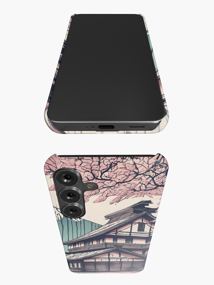 Thumbnail 3 of 4, Samsung Galaxy Phone Case, Old abandoned Traditional Japanese house Minka Drawing designed and sold by Patricks-Art.