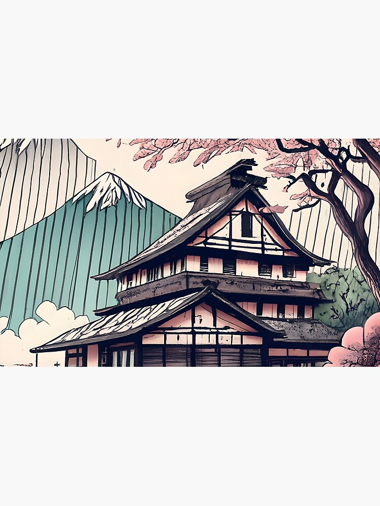 Thumbnail 6 of 6, Coffee Mug, Old abandoned Traditional Japanese house Minka Drawing designed and sold by Patricks-Art.