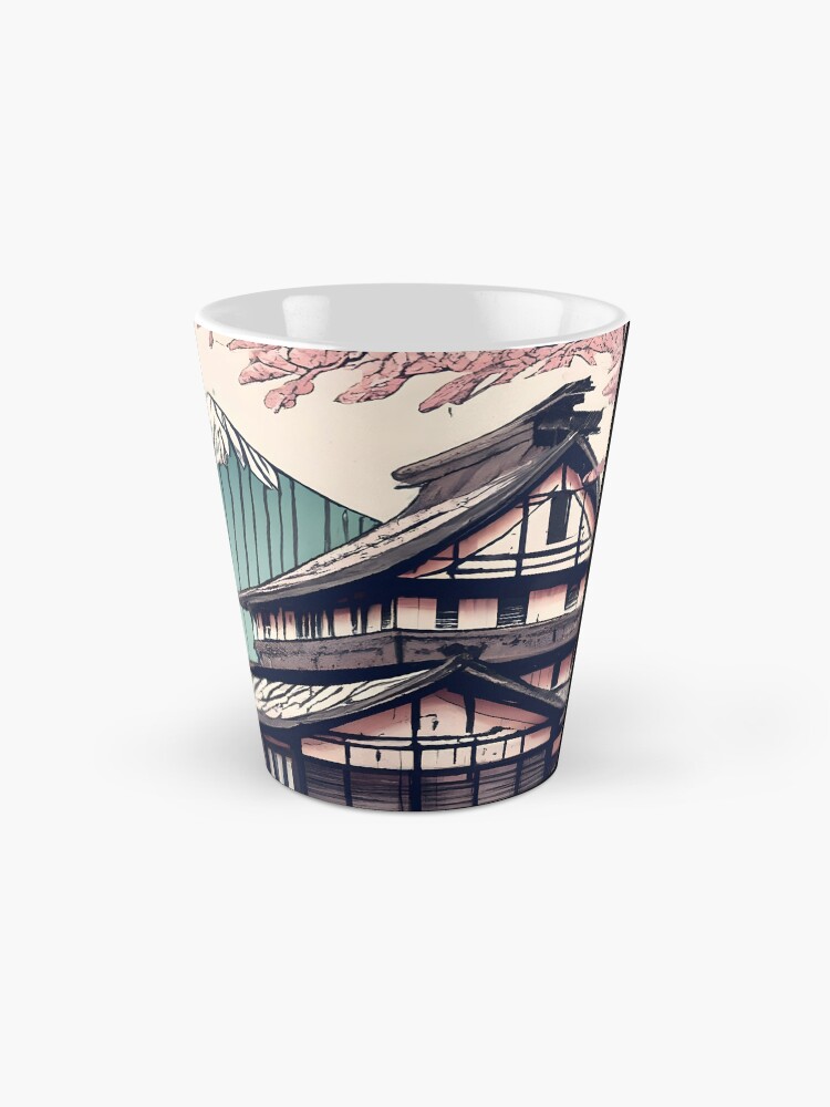 Thumbnail 2 of 4, Coffee Mug, Old abandoned Traditional Japanese house Minka Drawing designed and sold by Patricks-Art.