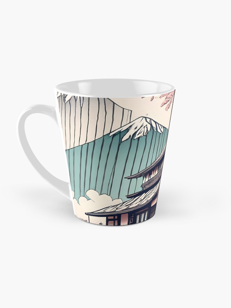 Thumbnail 3 of 4, Coffee Mug, Old abandoned Traditional Japanese house Minka Drawing designed and sold by Patricks-Art.
