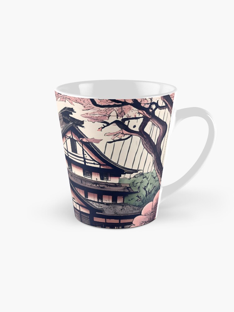 Thumbnail 1 of 4, Coffee Mug, Old abandoned Traditional Japanese house Minka Drawing designed and sold by Patricks-Art.