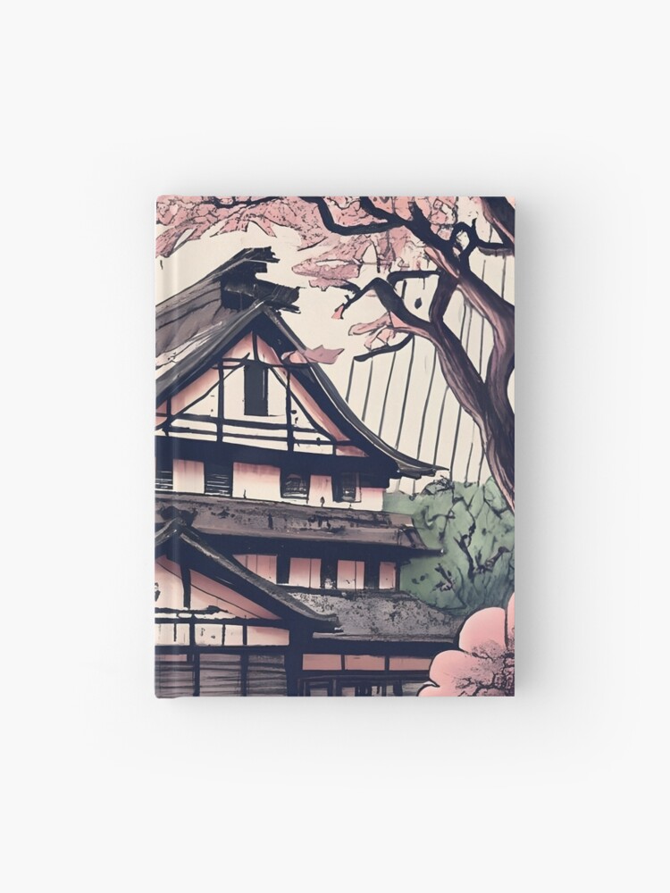 Thumbnail 1 of 3, Journal, Old abandoned Traditional Japanese house Minka Drawing designed and sold by Patricks-Art.