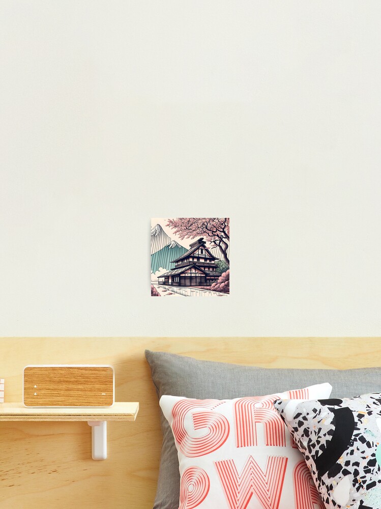 Thumbnail 2 of 3, Photographic Print, Old abandoned Traditional Japanese house Minka Drawing designed and sold by Patricks-Art.