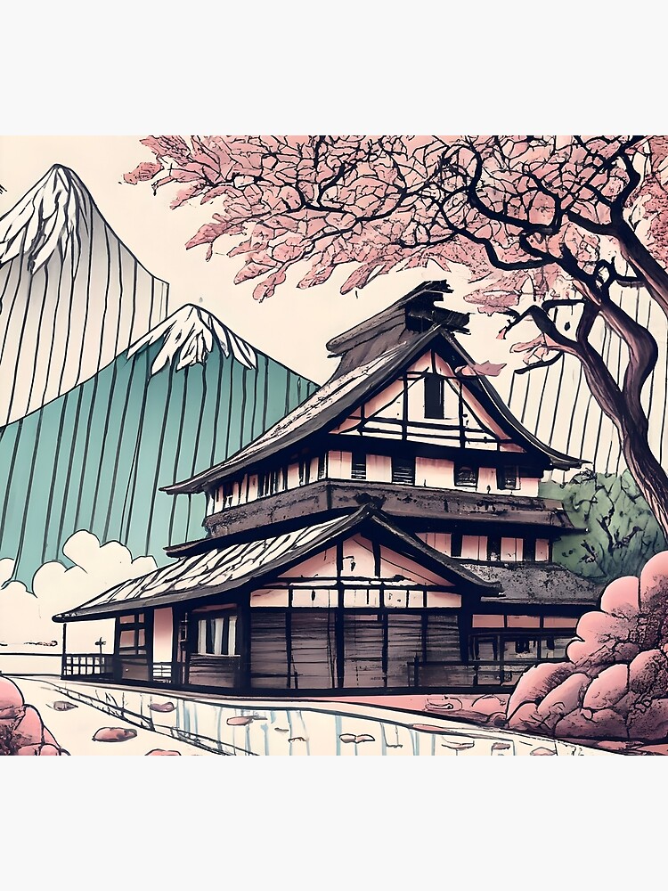 Thumbnail 5 of 5, Socks, Old abandoned Traditional Japanese house Minka Drawing designed and sold by Patricks-Art.