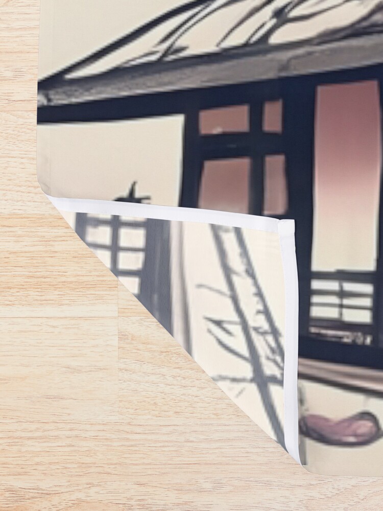 Thumbnail 2 of 5, Shower Curtain, Old abandoned Traditional Japanese house Minka Drawing designed and sold by Patricks-Art.