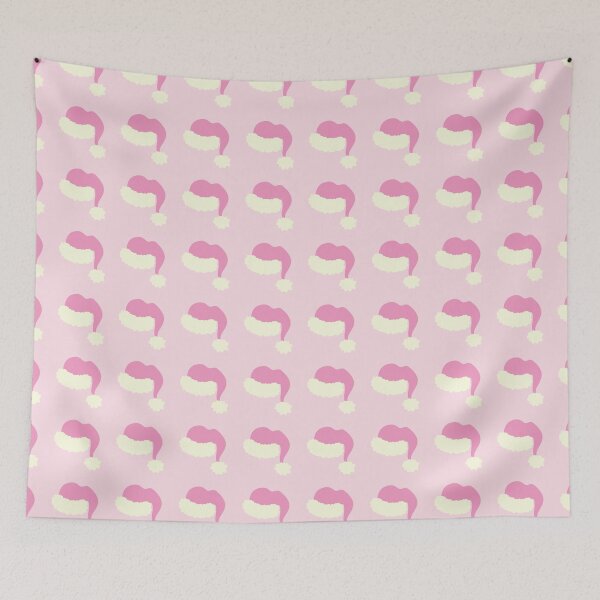 Item preview, Pink Christmas Santa Hats Boho Pattern designed and sold by blomastudios.