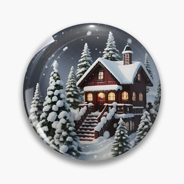 Item preview, Snow globe has house in the winter  designed and sold by KiraChie.