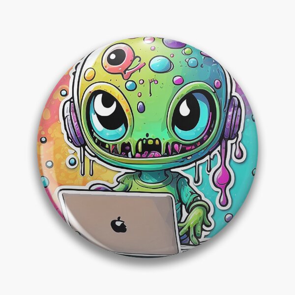 Item preview, Alien holding laptop design  designed and sold by jdbrown7154.