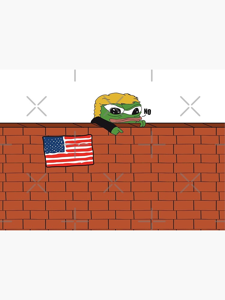 Disover Apu Apustaja Trump Build the Wall The Helper (wall eyed Pepe) HD HIGH QUALITY ONLINE STORE Premium Matte Vertical Poster