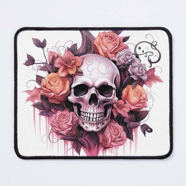 Item preview, Skull with roses designed and sold by shestiger.