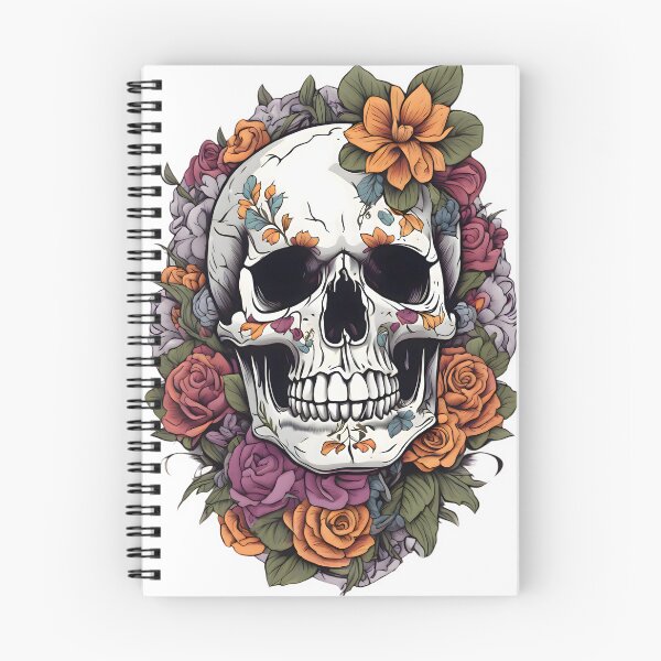 Item preview, Una calavera decorada al estilo mexicano, rodeada por flores multicolores designed and sold by IceCreamSmile.