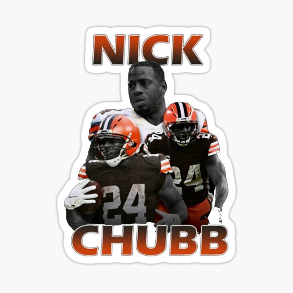 Nick Chubb Football Edit Tapestries Browns - Nick Chubb - Sticker