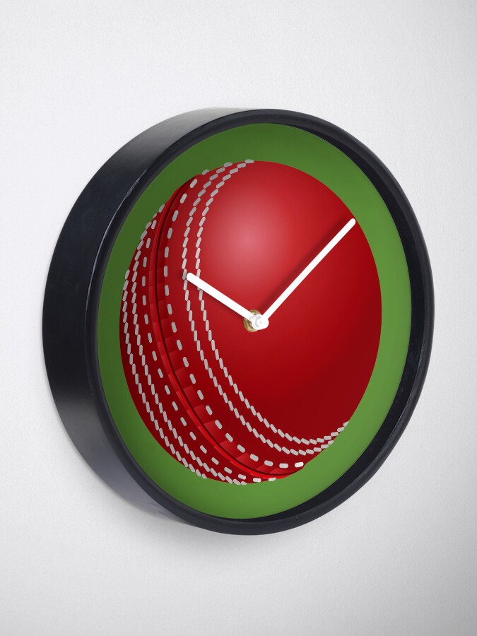 "Cricket Ball" Clock for Sale by surreal77 Redbubble