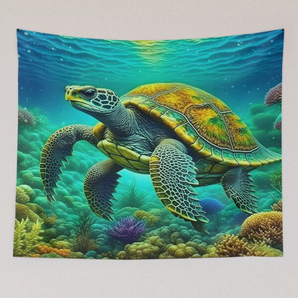 Item preview, Underwater View Turtle  designed and sold by celartinspire.