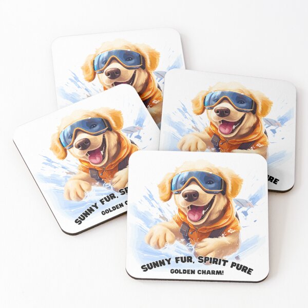 Item preview, Golden Glide: Skiing Golden Retriever Winter Tee designed and sold by Moisky Art.