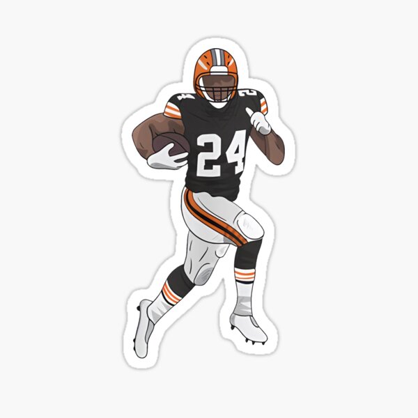 Nick Chubb STICKER #24 - Cleveland Browns NFL Batman Dawg Pound Running Back