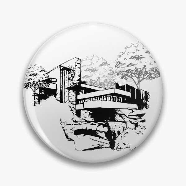 Item preview, Falling Water house sketch  designed and sold by TinyTreeHugger.