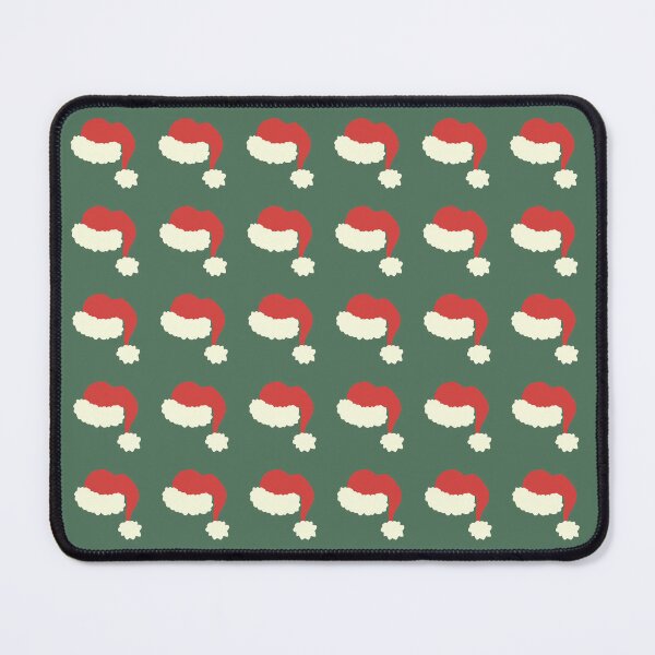 Item preview, Pine Green Santa Hats Classic Vintage Boho Christmas Pattern designed and sold by blomastudios.